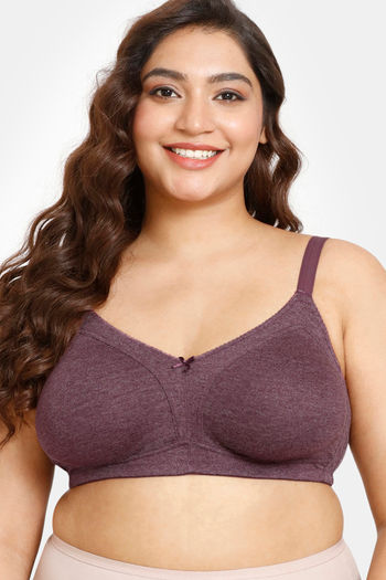 Buy Rosaline Everyday Double Layered Non Wired 3/4th Coverage Super Support Bra - Winter Bloom